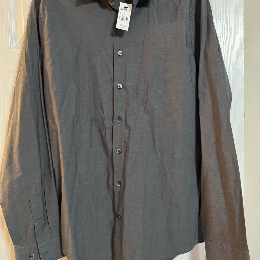 Express Gray Dress Shirt for Men